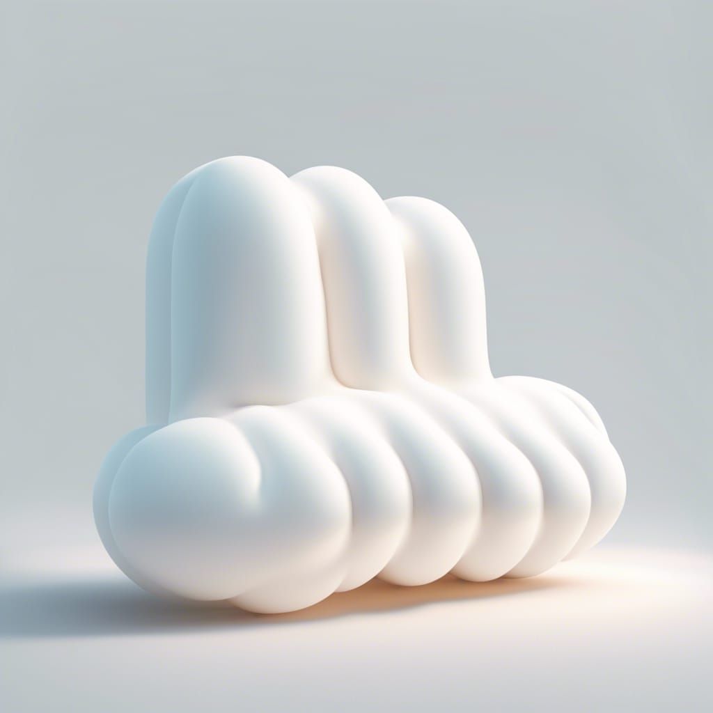 3D White Hot Dog Cloud Creation