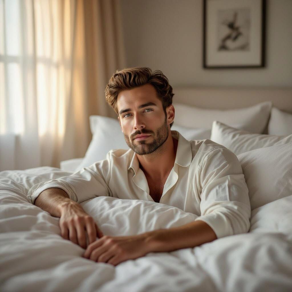 Peaceful Morning: A Hyperrealistic Bedroom Scene