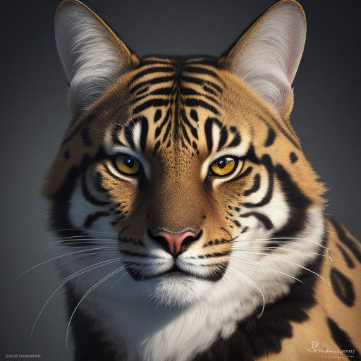 Vibrant, Detailed Animal Portrait in Hyperrealistic Style