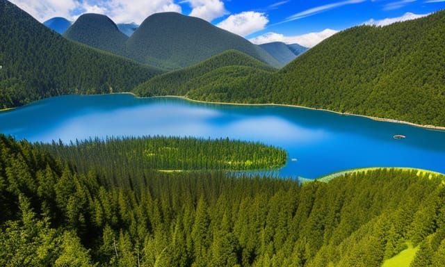 JiuZhaigou National Park: Fairyland Landscape Aerial View