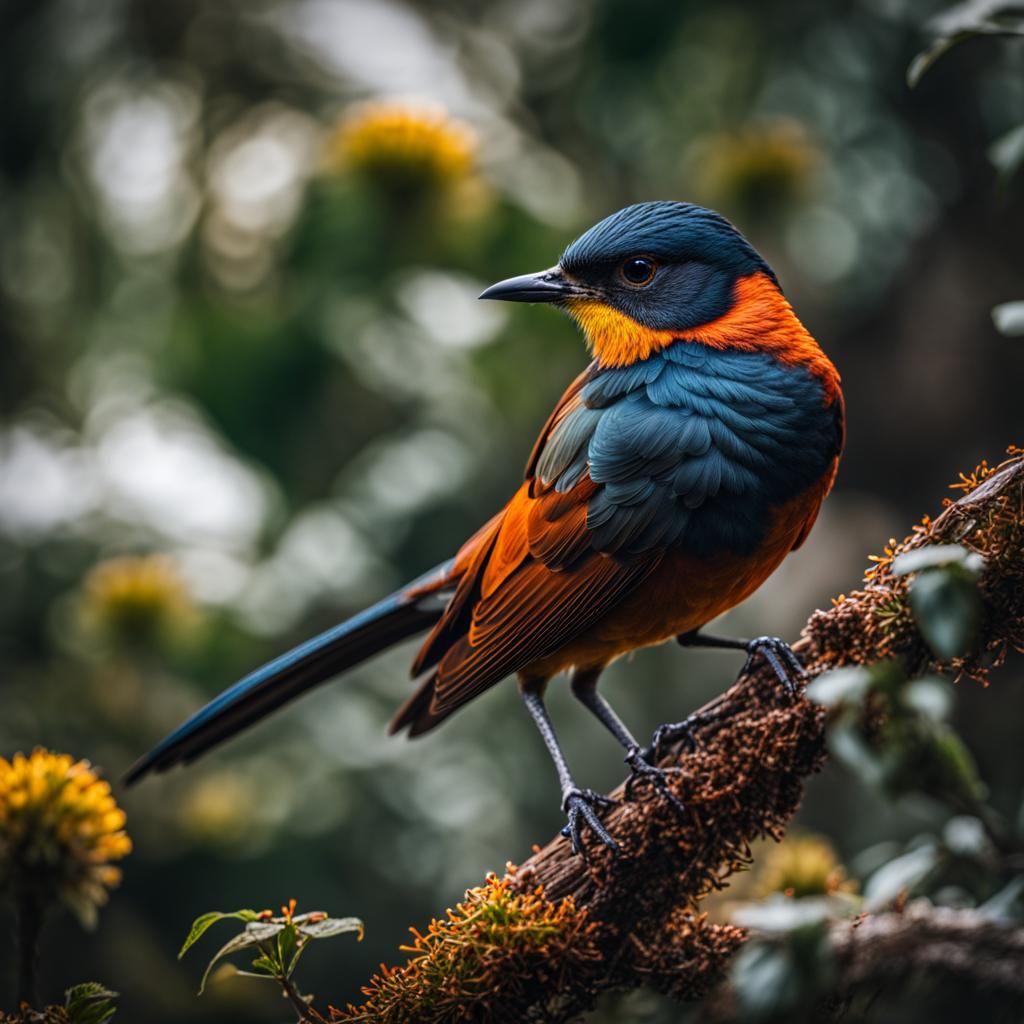 Hyperrealistic Bird Portrait in Sharp Focus