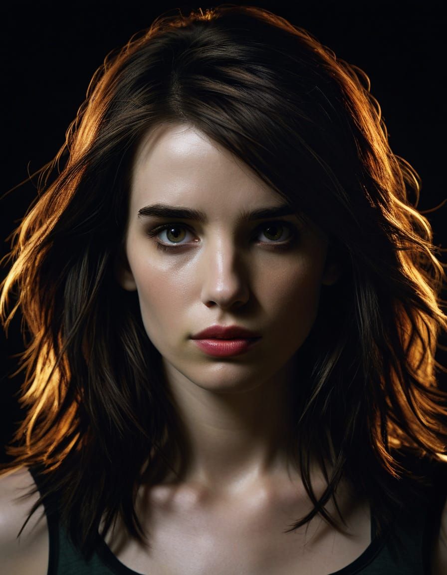 Emma Roberts as Rogue in Cinematic Superhero Portrait