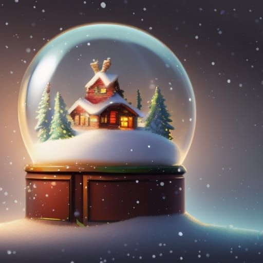 Christmas Snowglobe Unwrapping: Splash Art in 8k