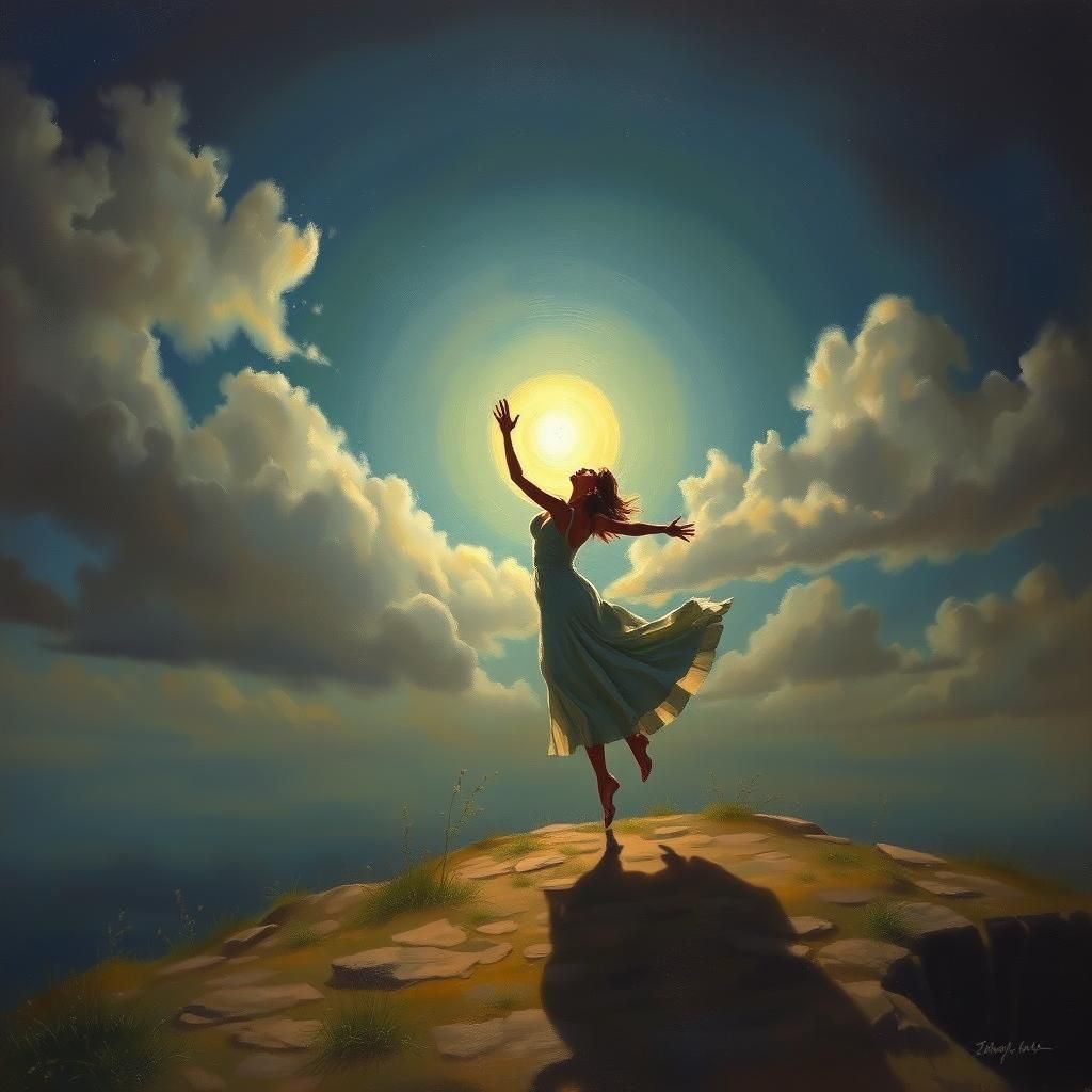 Sun and Moon Dance: An Oil Painting