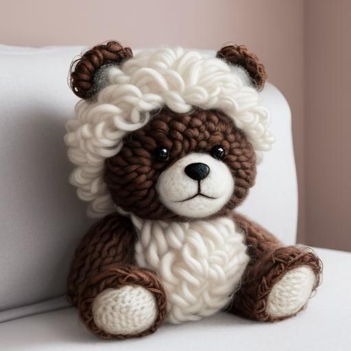 Cute Fluffy Baby Teddy Bear in Fantasy Art
