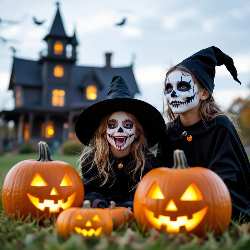 Spooky Halloween Night Scene