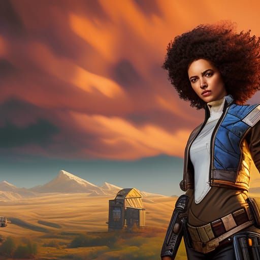 Borderlands Portrait: Woman in Autumn Farmstead