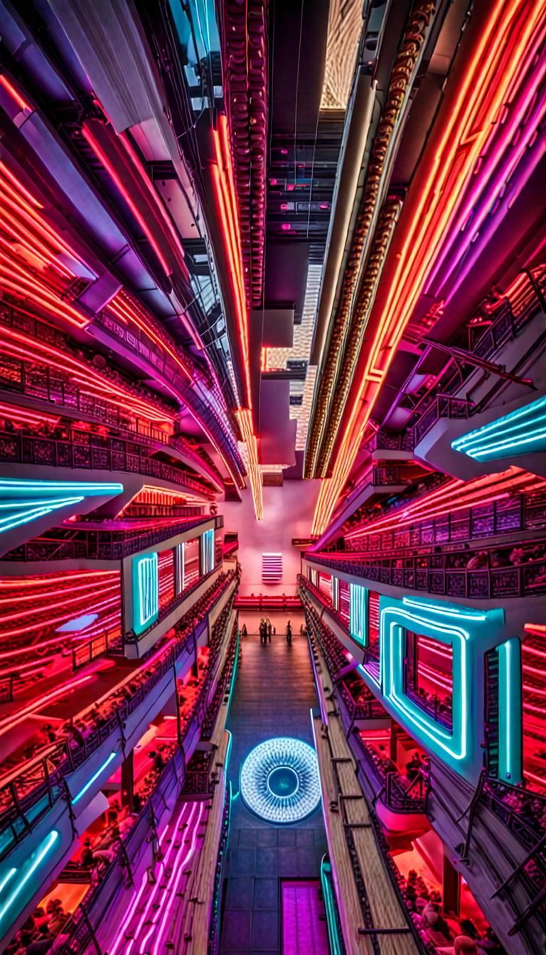 Surreal 3D Elemental Geometry in Neon Colors