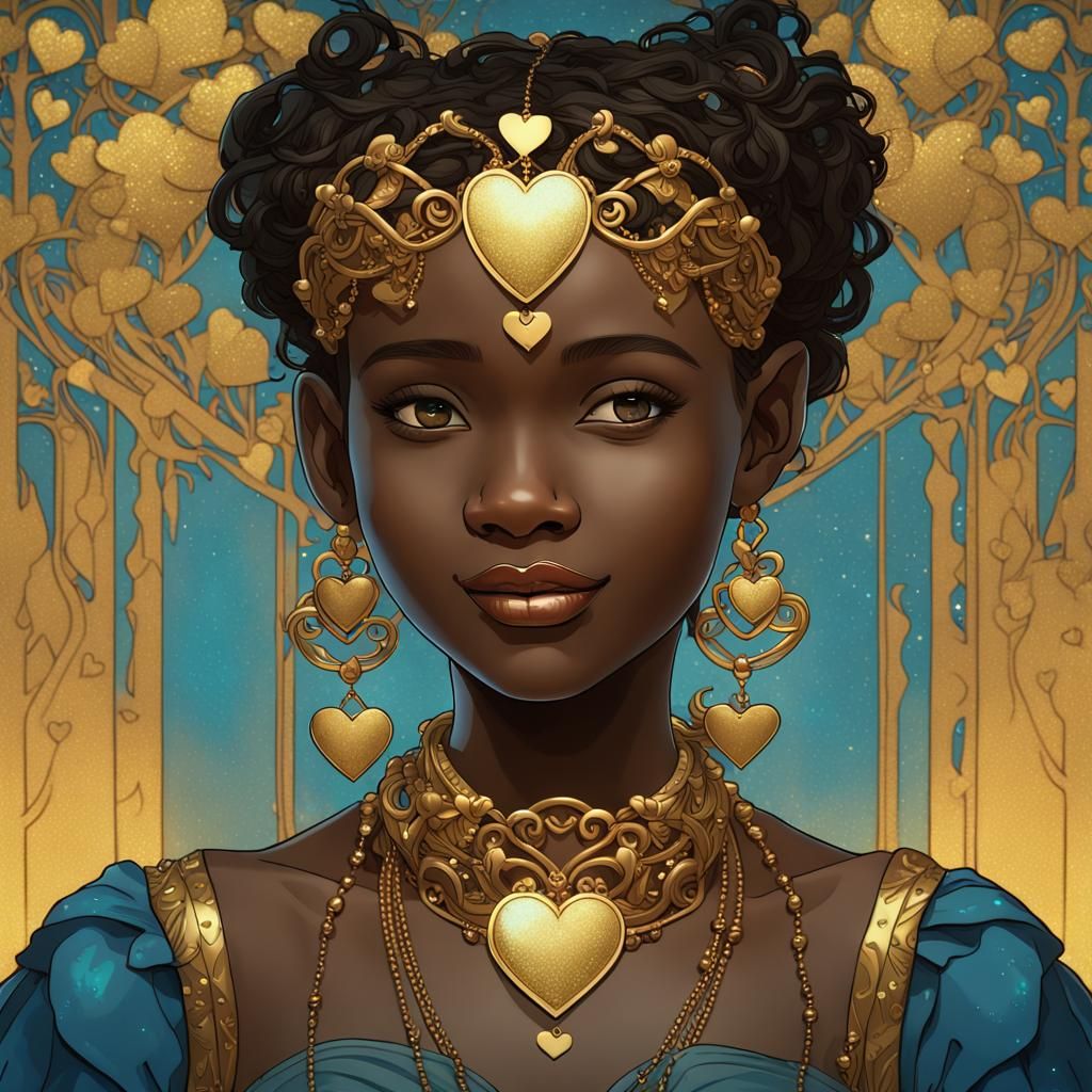 Young Kenyan Princess of Golden Hearts