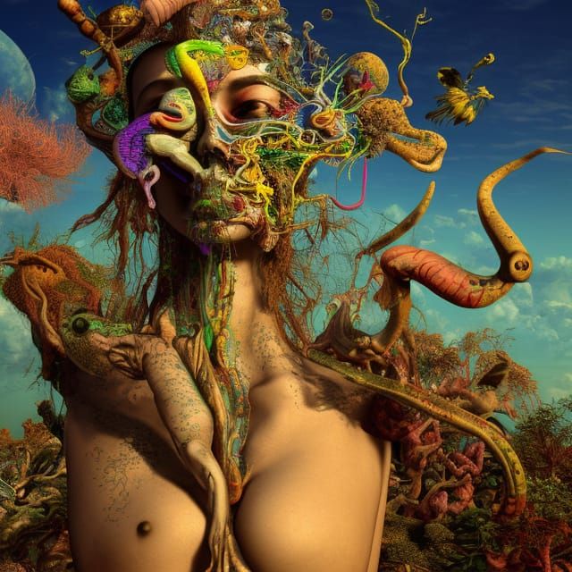 Surreal Landscape Inspired by Dali and Haeckel