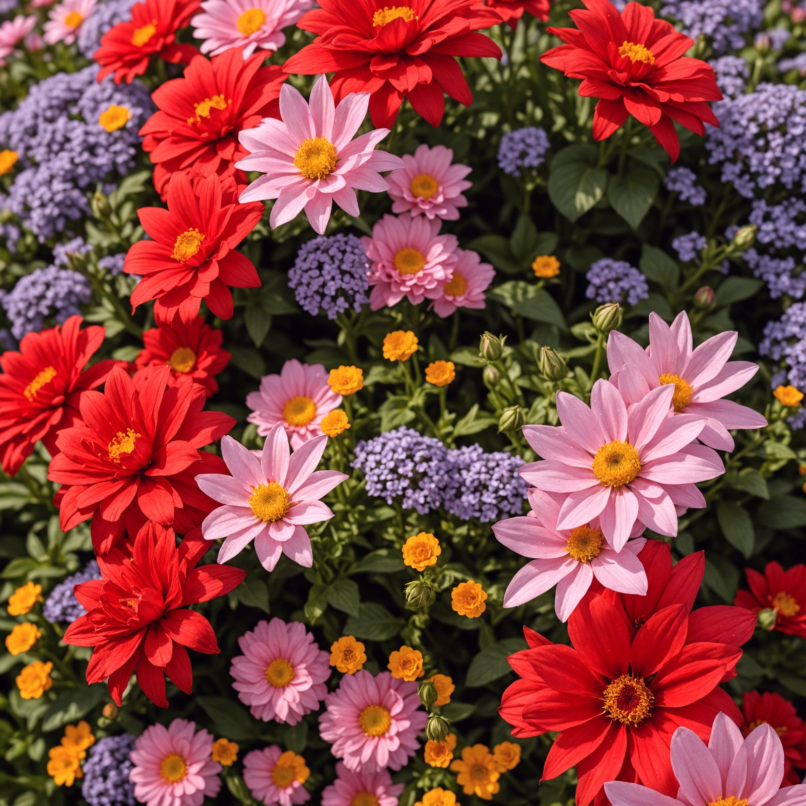 Hyperrealistic Flower Bed in Cinematic HDR