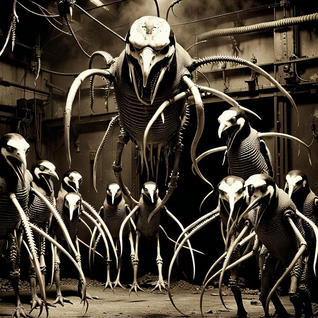 Repulsive Undead Abomination in Sepia Photograph Style