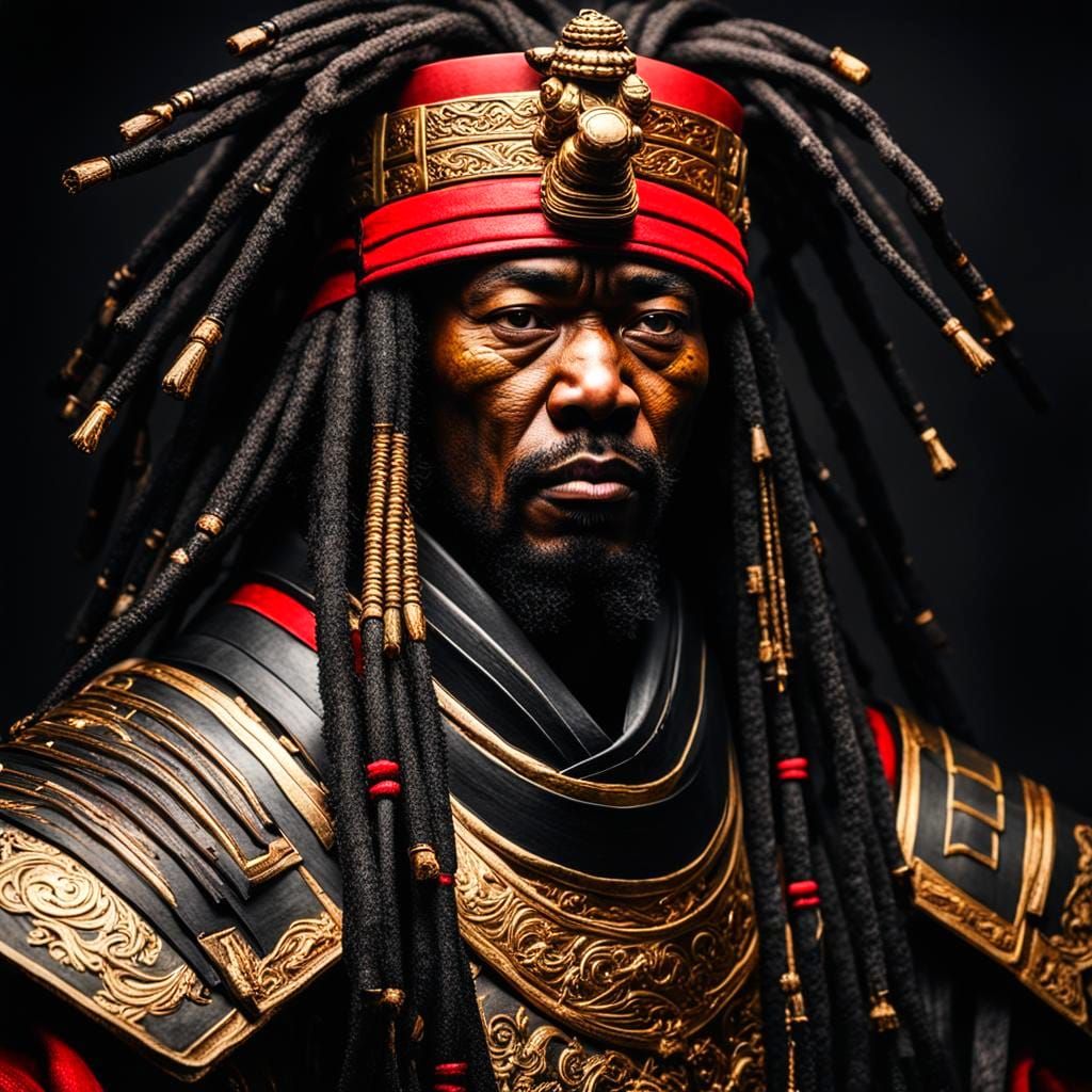 Samurai Warrior: A Portrait in Baroque Style