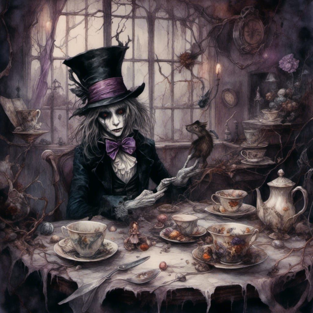Emo Alice in Wonderland Tea Party