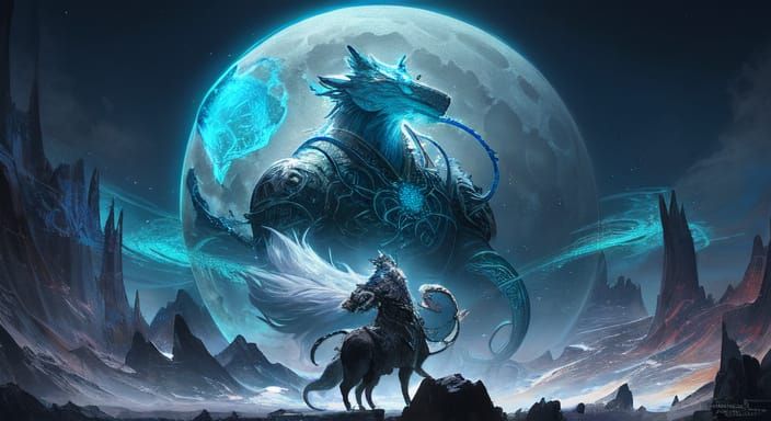 Norse World Tree Yggdrasil in Frosty Landscape with Serpent ...