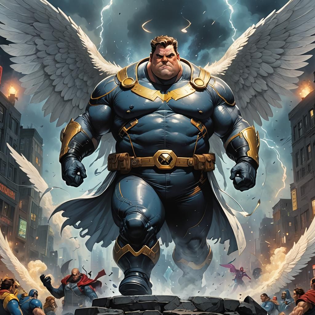 Overweight Angel in Image Comics Style
