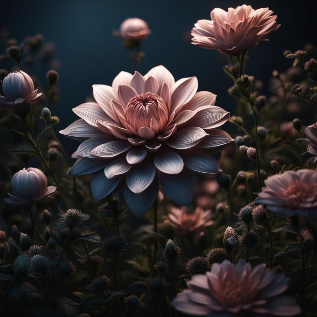 Lovely Flower in Muted Colors
