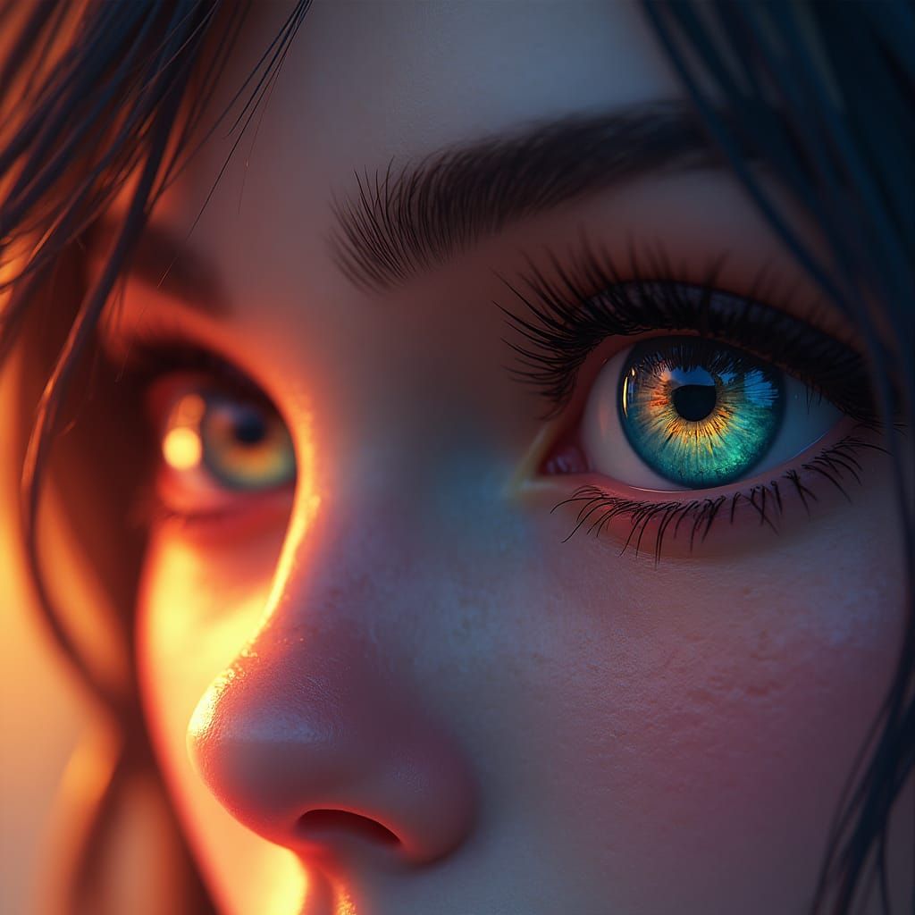 Mesmerizing Eyes: A Detailed Digital Portrait