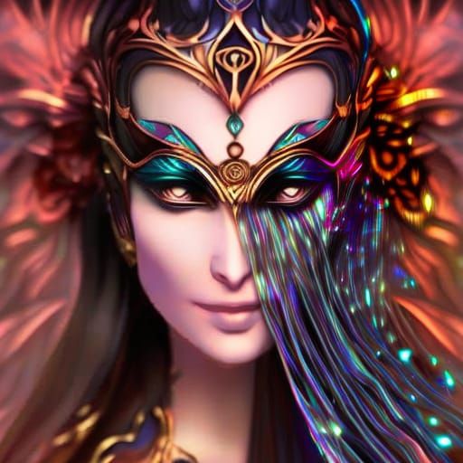Luminous Portrait: A Lady of Light and Darkness