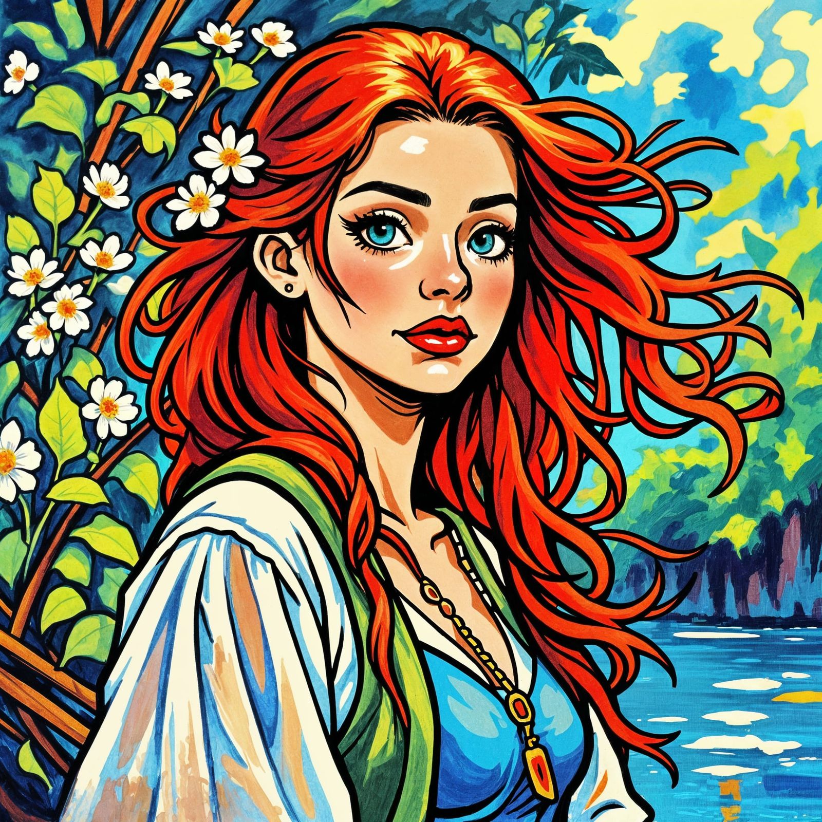 Gorgeous Confident Redhead Woman Portrait