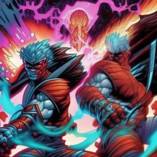 Goro from Mortal Combat 2 in Comic Book Art