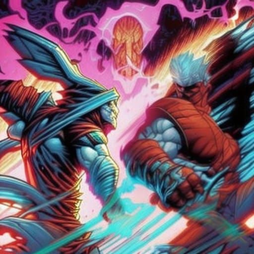 Goro from Mortal Kombat in Comic Book Art