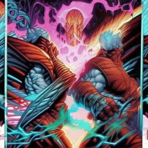 Goro from Mortal Combat 2 in Comic Book Art