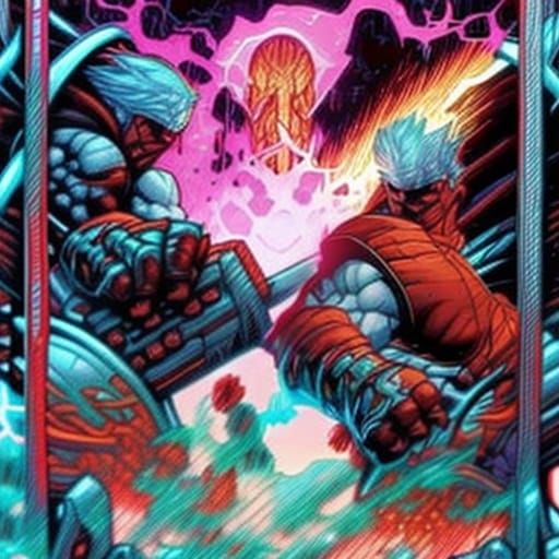 Goro from Mortal Combat 2 in Comic Book Art