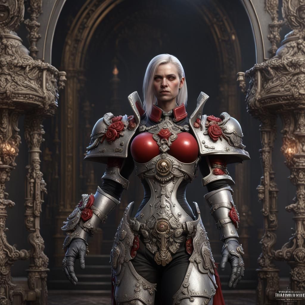 Adepta Sororitas: Warhammer 40K Inspired Digital Art