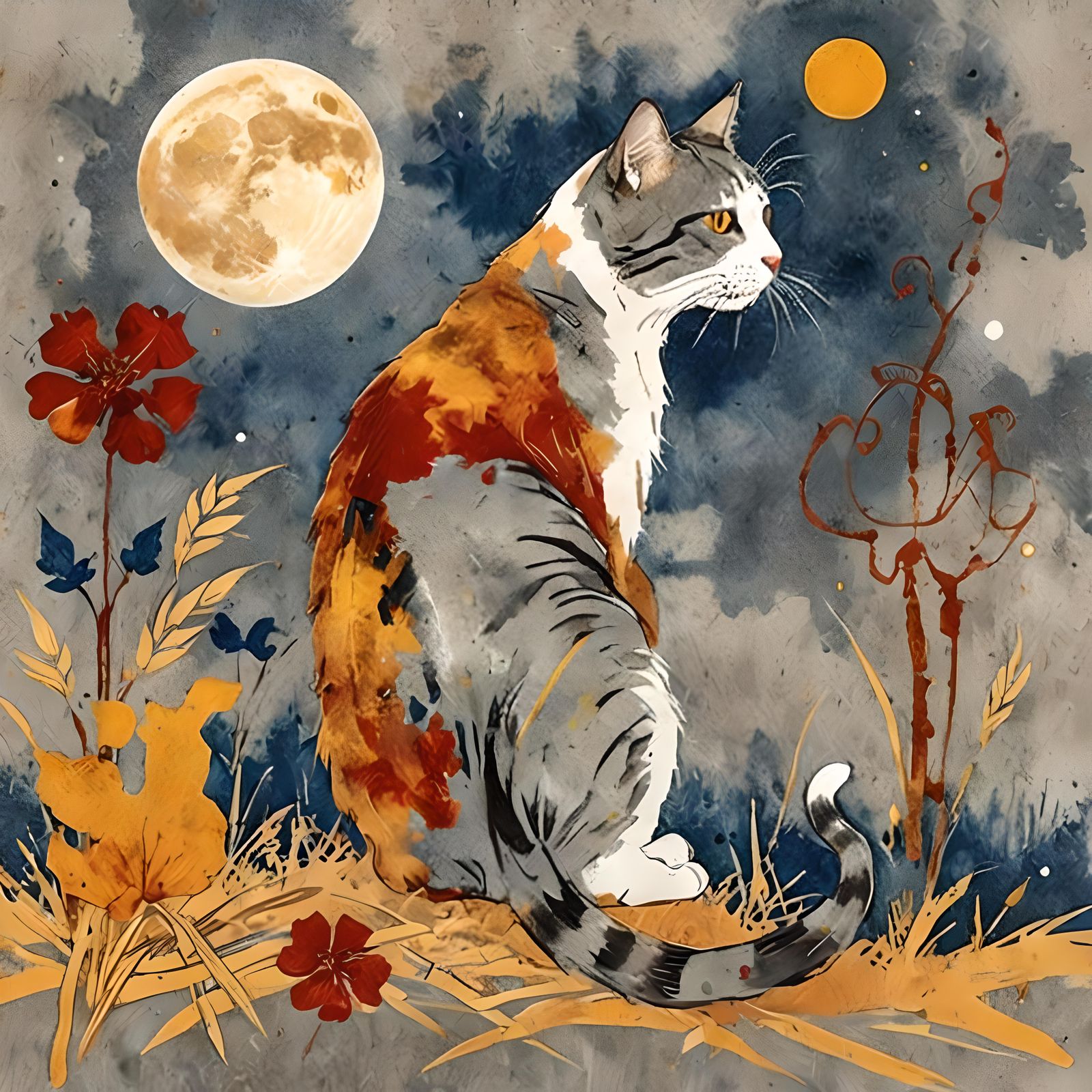 Cat and Mouse Splash Art Under Harvest Moon