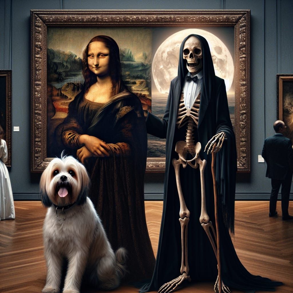 Bild: Fantasy. Mona-Lisa und der Tod.