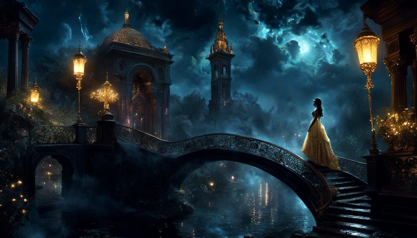 Eerie Bell Tower View of Stormy Cityscape