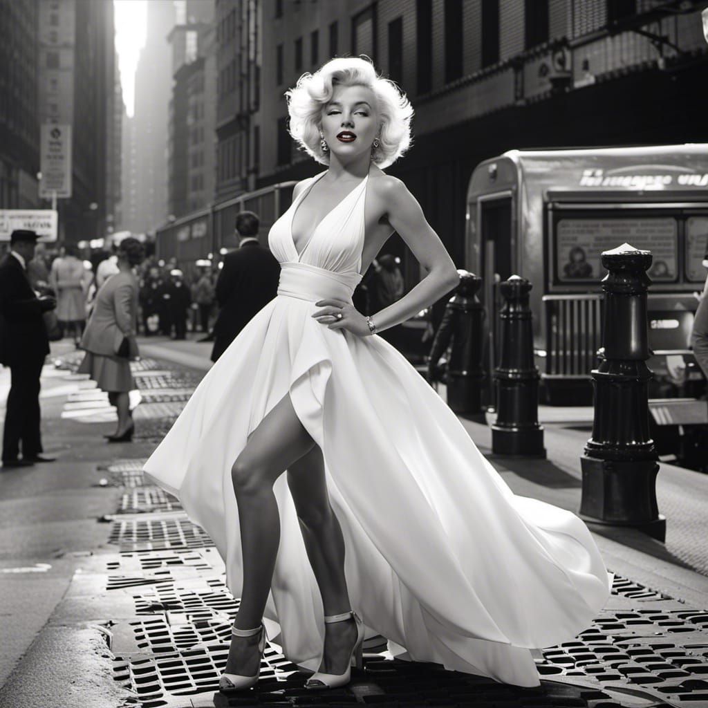 Marilyn Monroe Iconic Pose in New York City