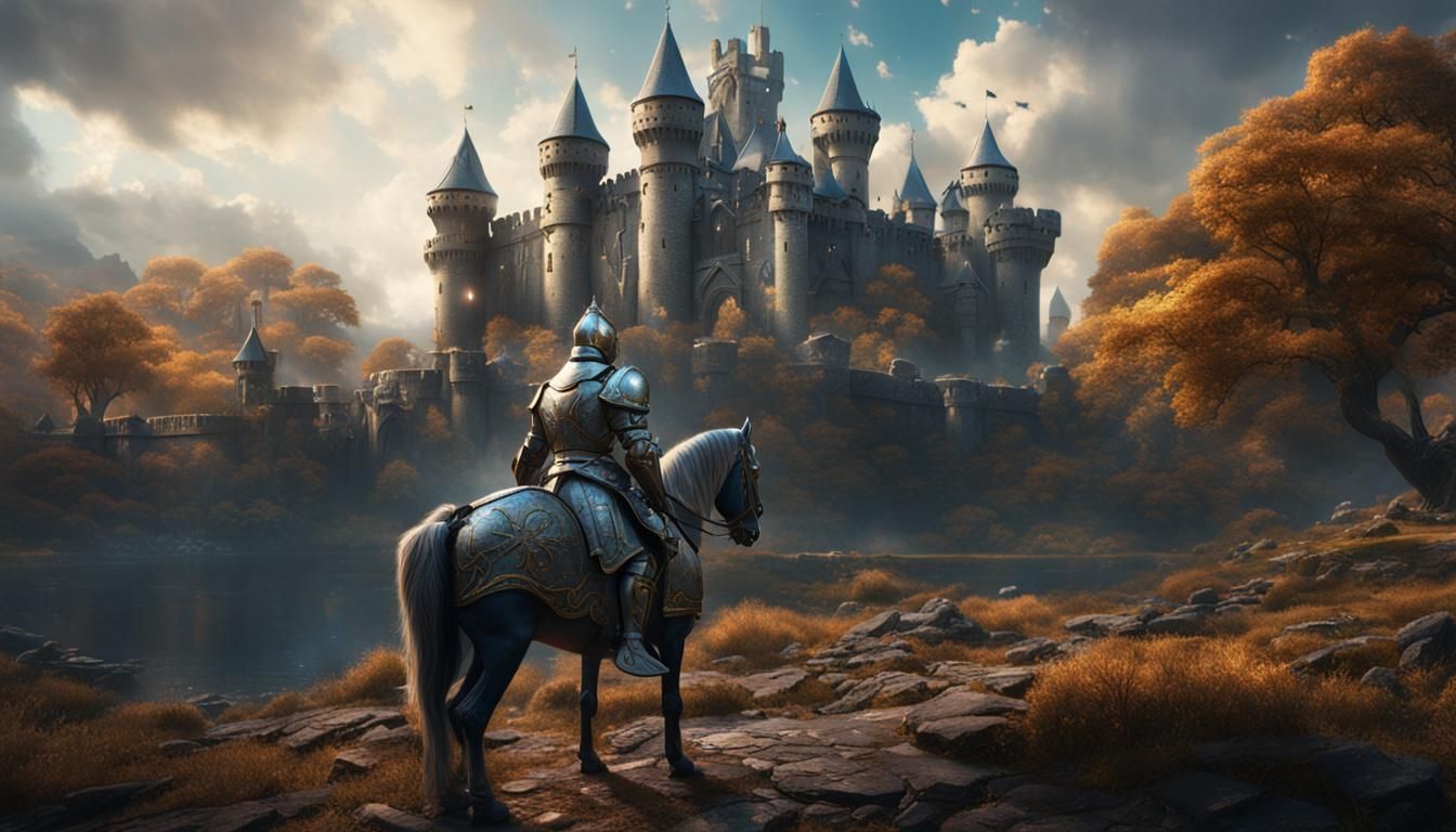Knight in Shining Armor Fantasy Concept Art