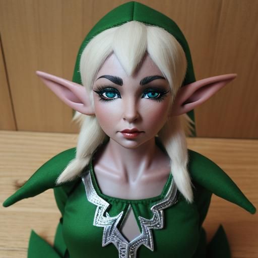 Playful Elf Portrait: Mature Female Character