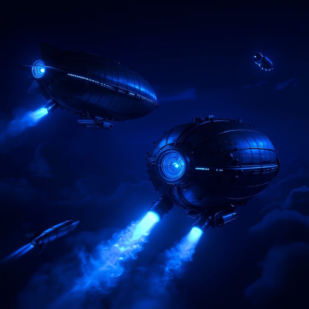 Steampunk Airships in Epic Cinematic Battle