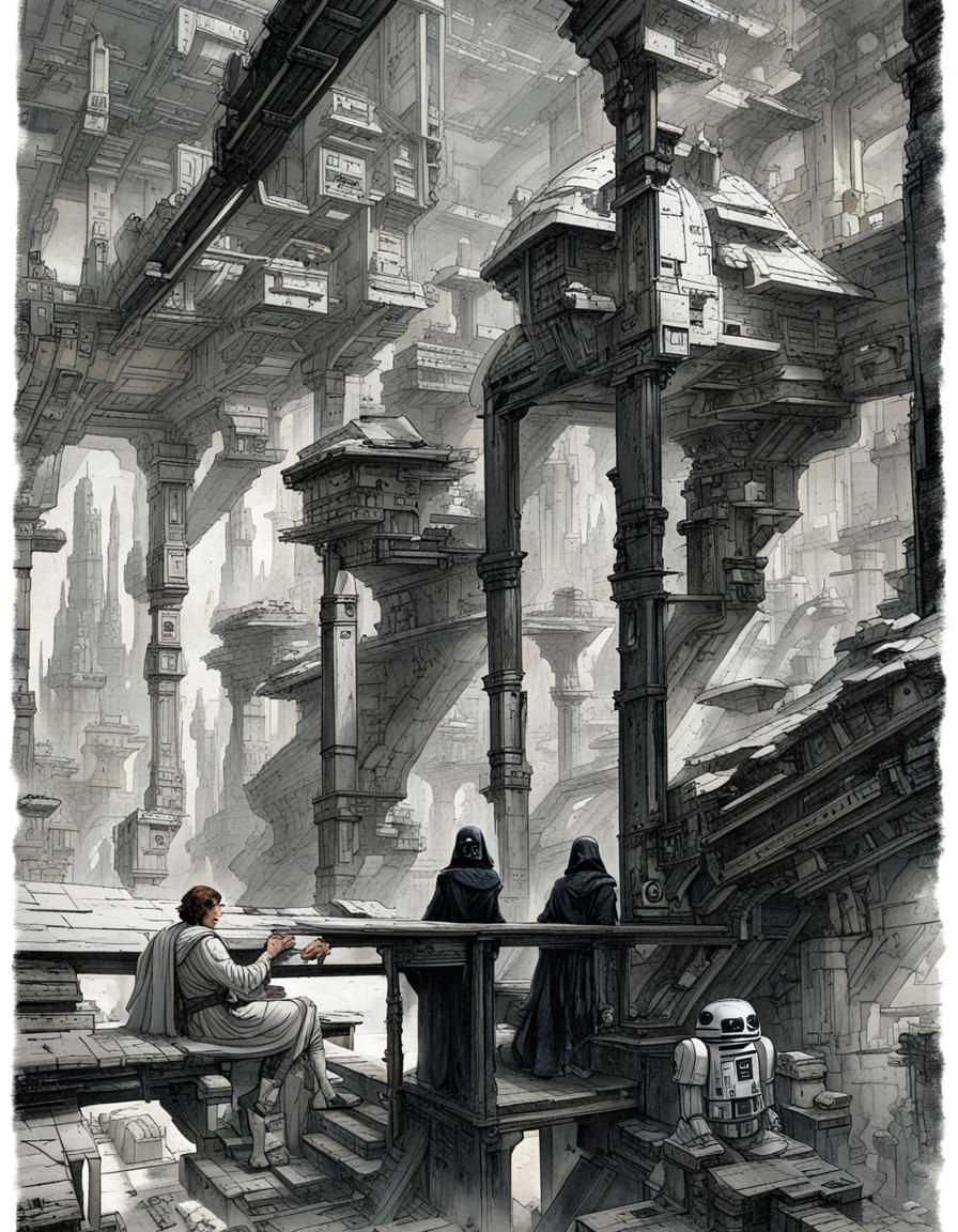 Futuristic Labyrinth Inspired by Star Wars Andor