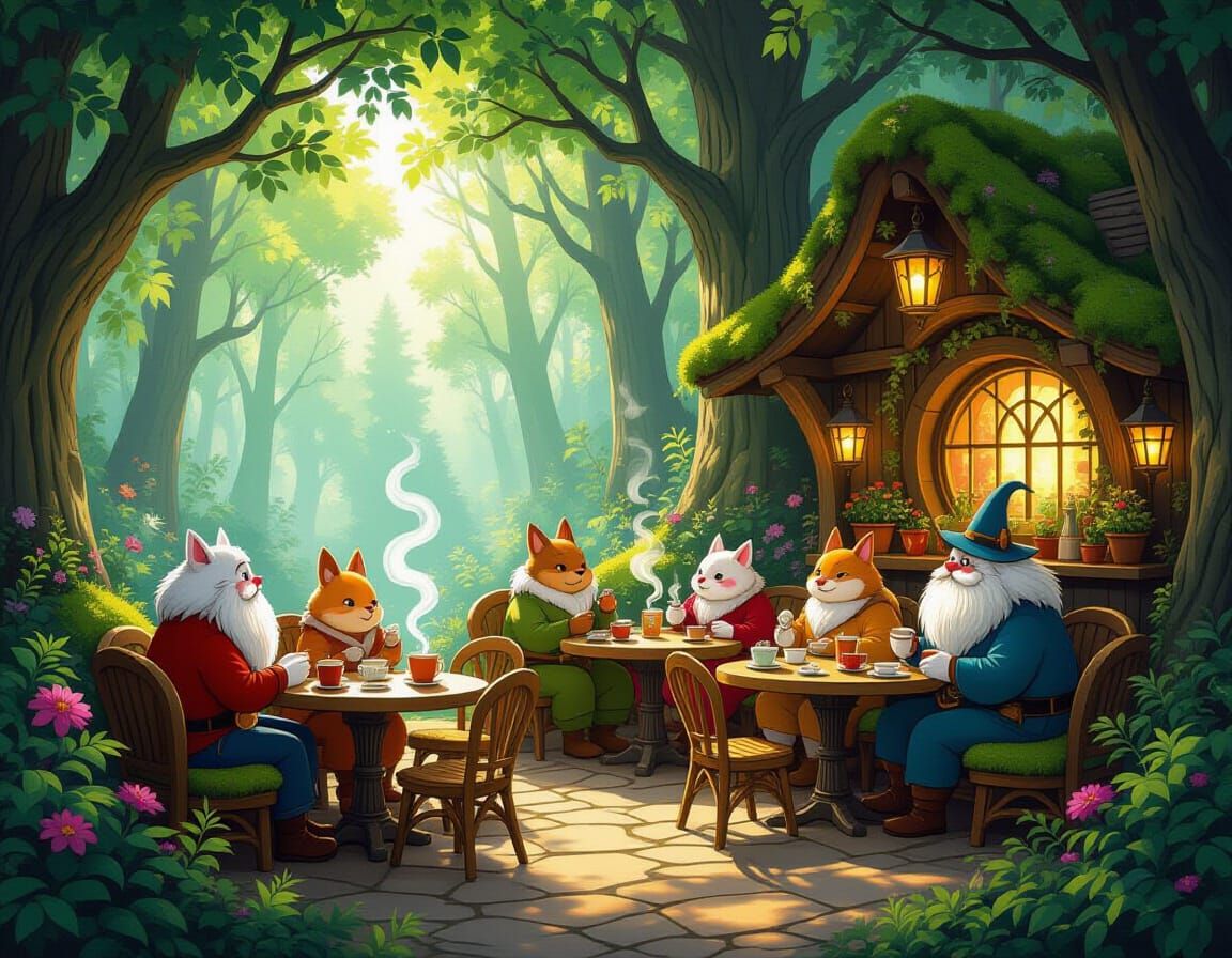 Mystical Woodland Café Run By Enchanted Creatures