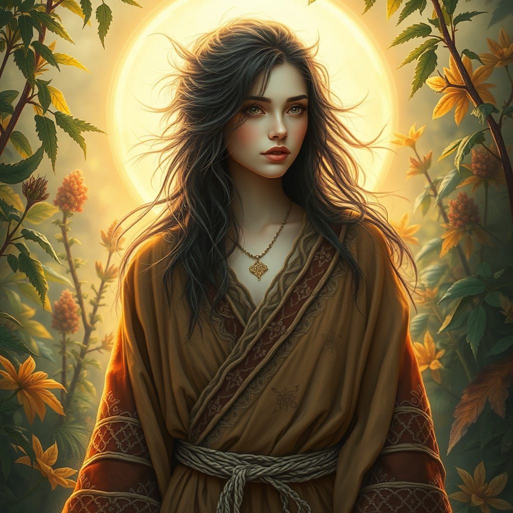 Whispers of the Woodland Goddess in Nature's Hues