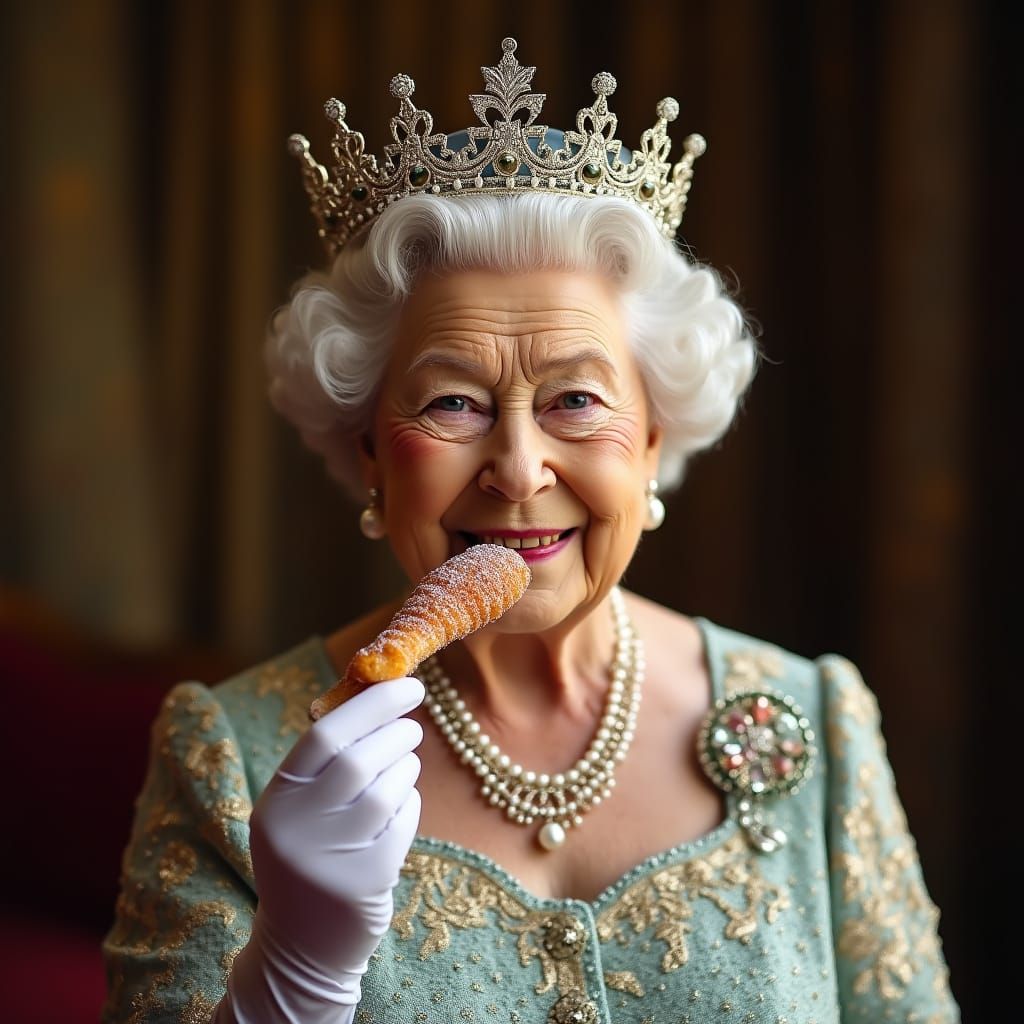 Queen Elizabeth II in Regal Churro Delight