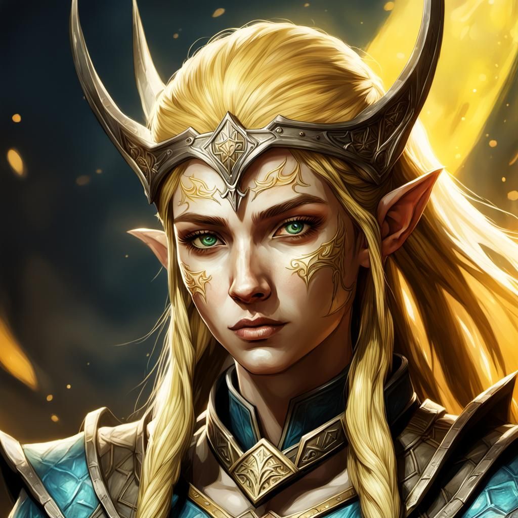 Epic High Elf Mage in Hyperrealistic Style