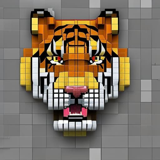 3D pixel art