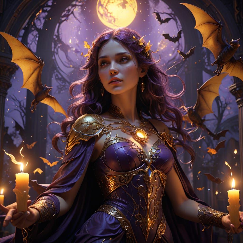 Ethereal Witch Conjured by Art Nouveau Influences