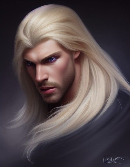 Handsome Blond Man with Heterochromatic Eyes