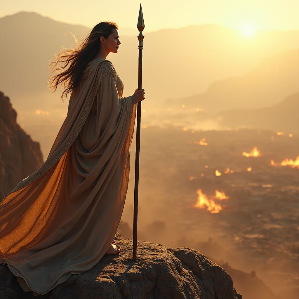 Deborah, Judge of Israel, Overlooking Battle