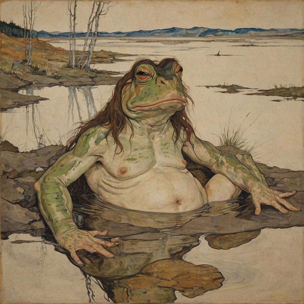 Lemmy the Ledgefrog's Adventures in Expressionist Icon Style