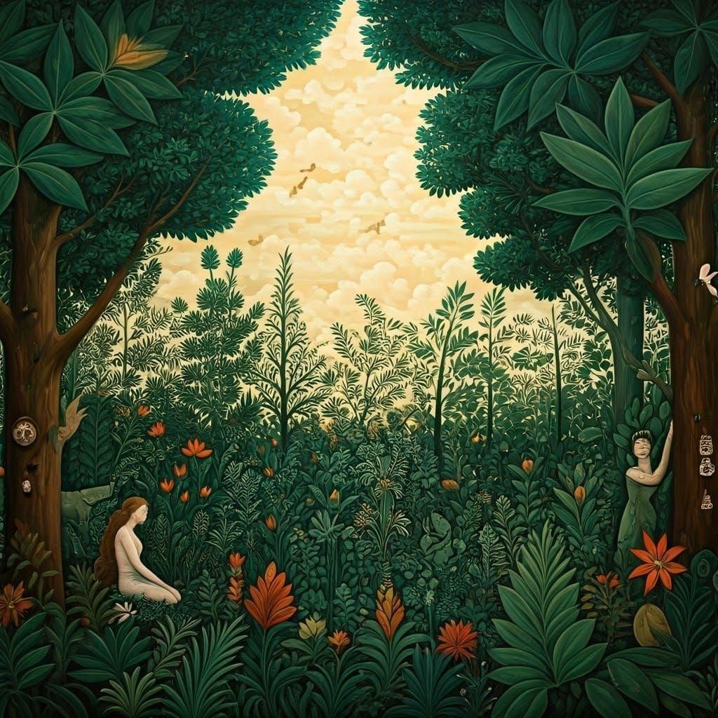 Harmonious Coexistence: Gouache Graffiti Art