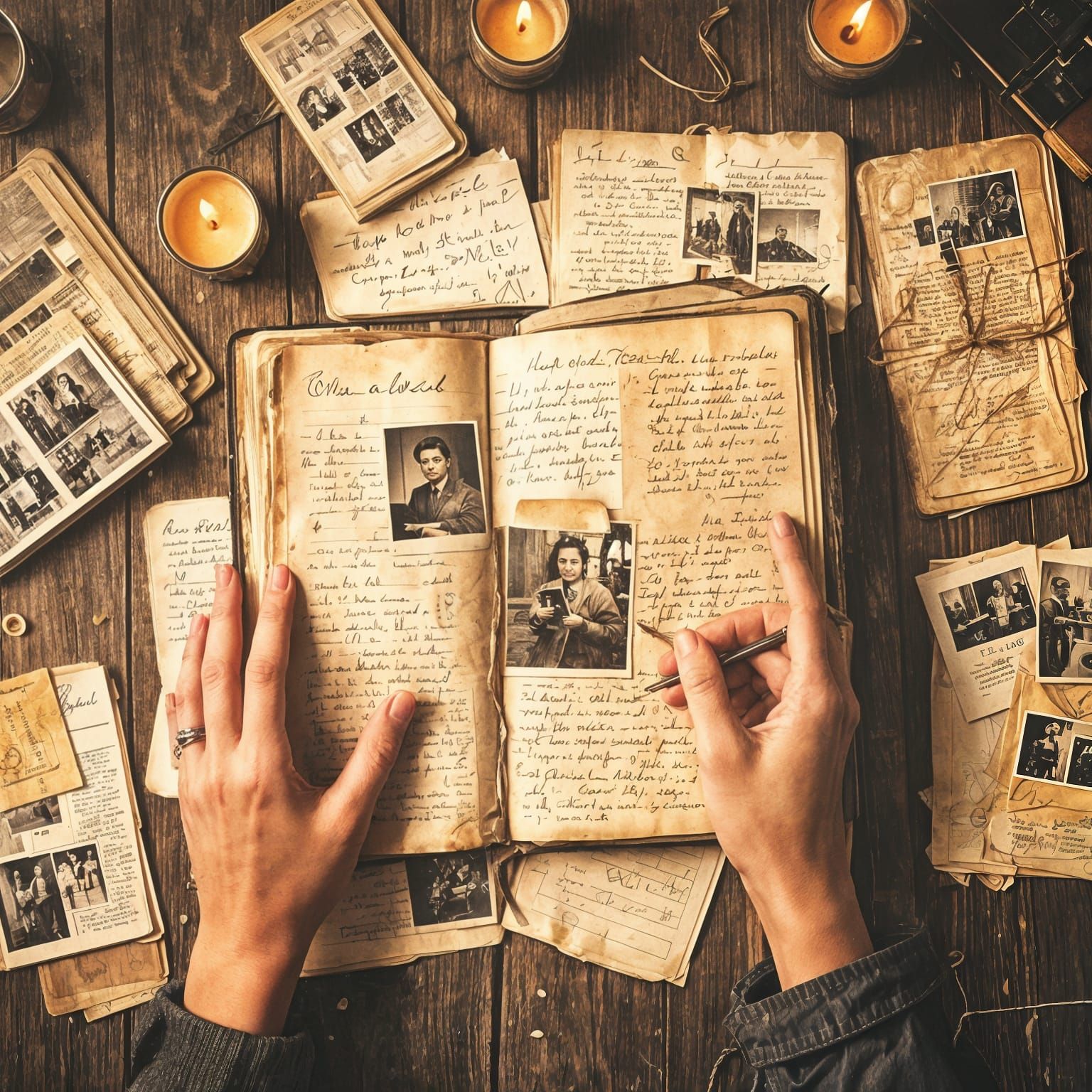 Hyperdetailed Journaling Page with Old Photos