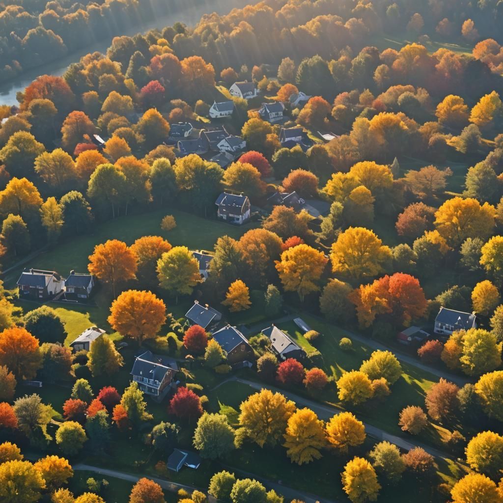 Serene Autumn Morning Landscape