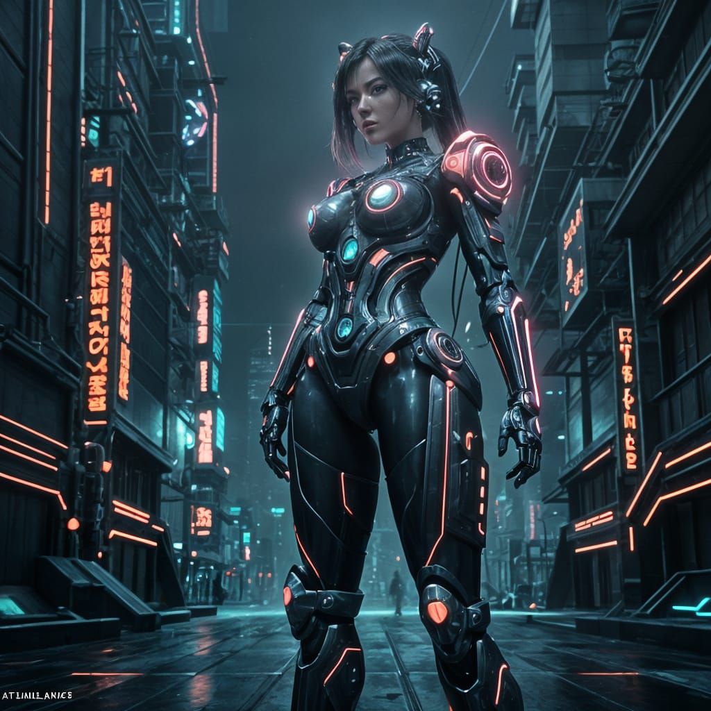 Futuristic Mechanical Goddess in Detailed 3D Art